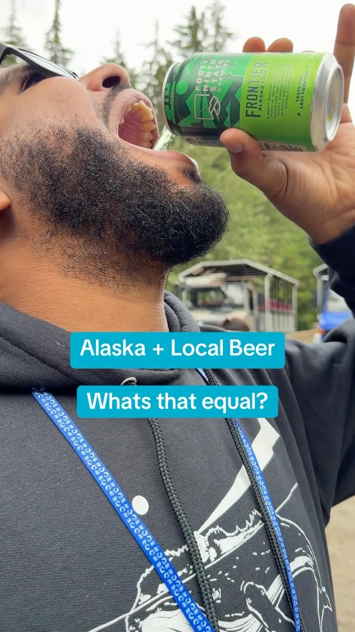 Alaska + local beer = the perfect vacation. 🍺🏔️ There’s just something about enjoying a cold drink surrounded by glaciers, mountains, and fresh Alaskan air. If Alaska is on your bucket list, this is your sign. 🇺🇸✨#Alaska #AlaskaCruise #VisitAlaska #TravelAlaska #BucketListTravel