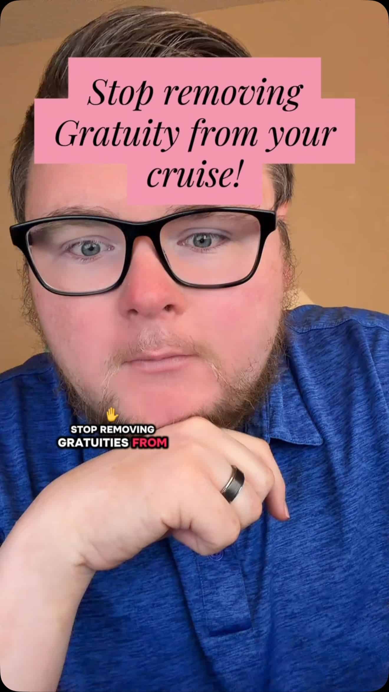 Stop removing gratuity on cruise ships. #cruise #cruisevacation #carnivalcruise