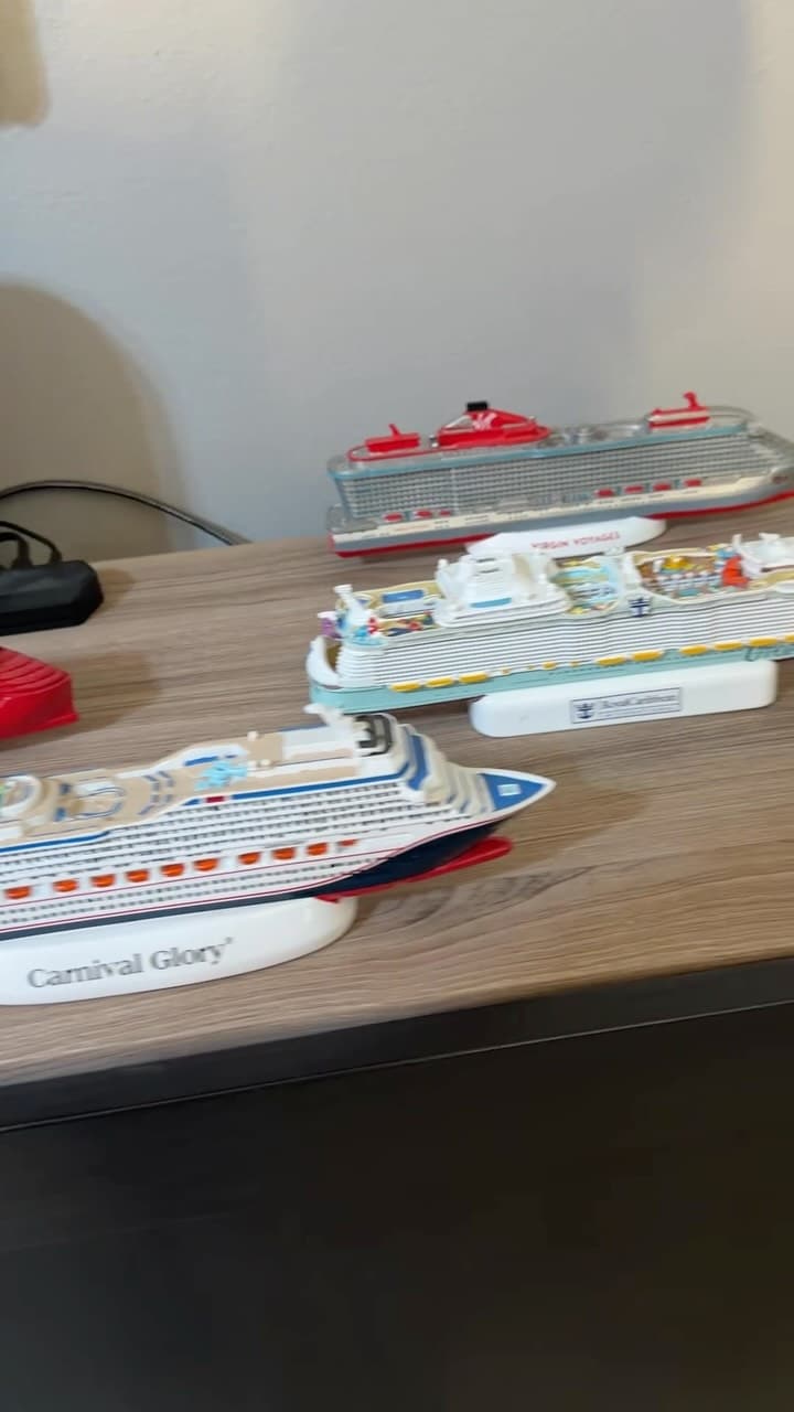 Is it an addiction? 😂🚢Apparently my idea of home decor is just… cruise ships.And somehow the fleet keeps growing. 👀#CruiseShips #CruiseLife #CruiseTravel #TravelAgent #PrideTravelers
